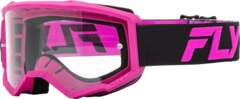 FLY RACING Мотокрос очила FLY RACING Focus 24 Black/Pink - Clear Lens