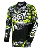 O'neal Детска мотокрос блуза O'NEAL ATTACK BLACK/HI-VIZ 2020